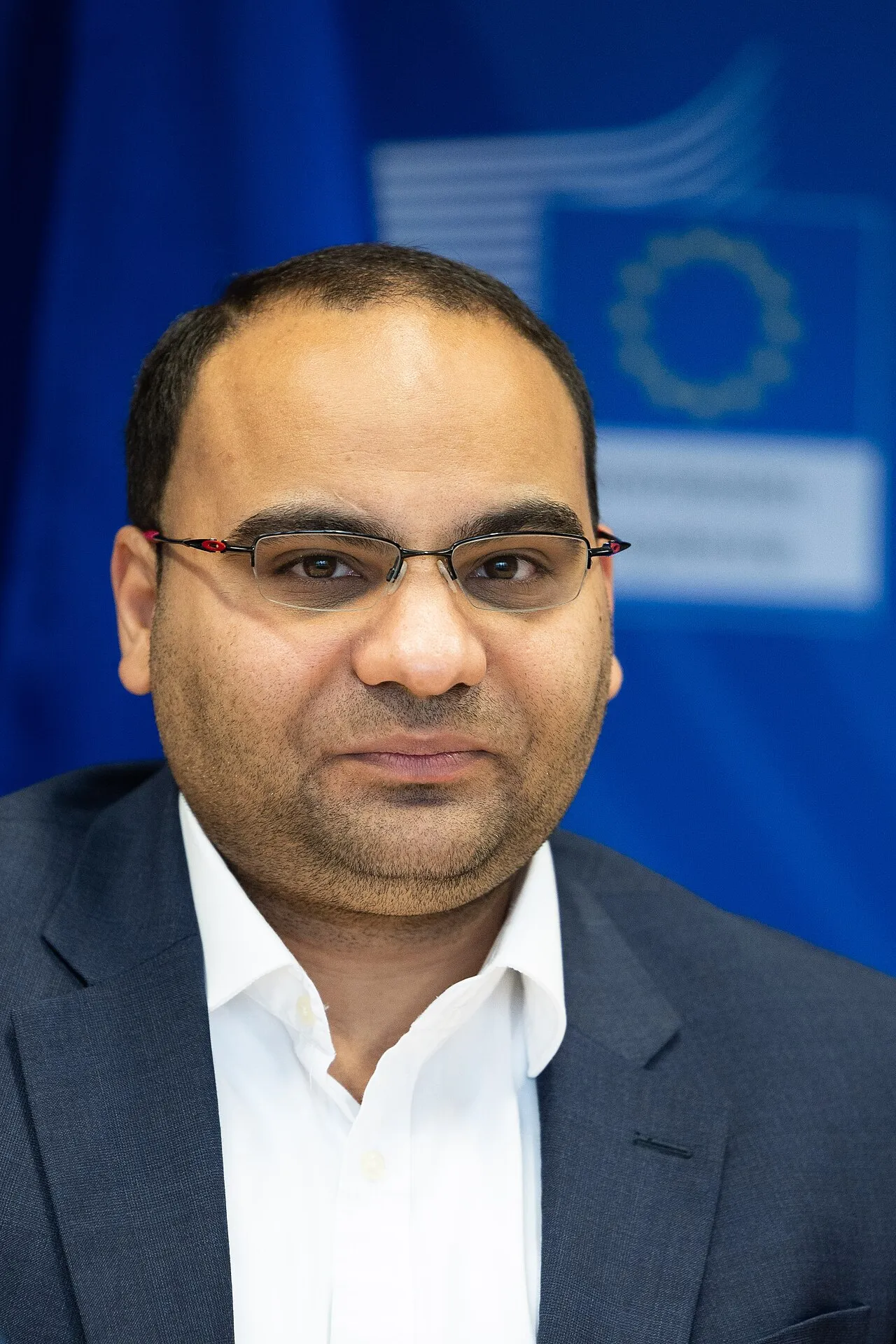 Clyde Caruana, de Maltese minister van Financiën en Werkgelegenheid, tijdens een officieel bezoek aan de Europese Commissie.