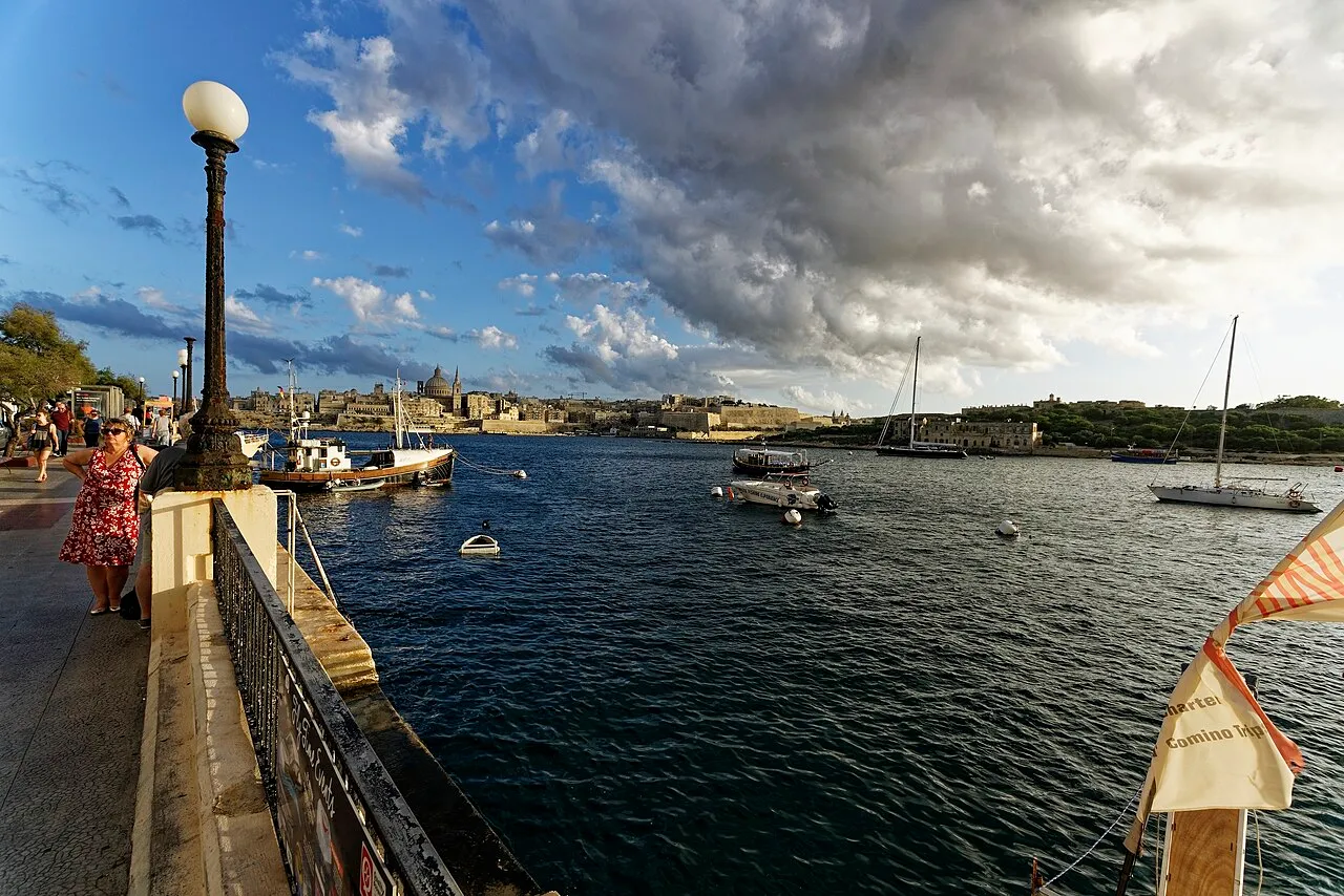De haven van Sliema op Malta, waar de FAA haar toerismeconferentie hield